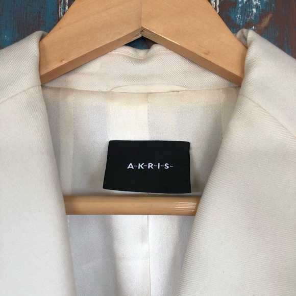 AKRIS Ivory Silk & Cashmere Blazer 14 - Picture 3 of 14